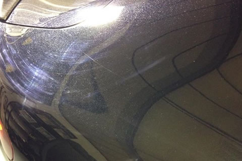 Swirl marks on a car